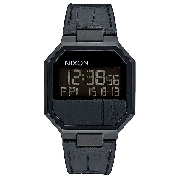 фото Электронные часы Nixon Re Run Leather Black Croc