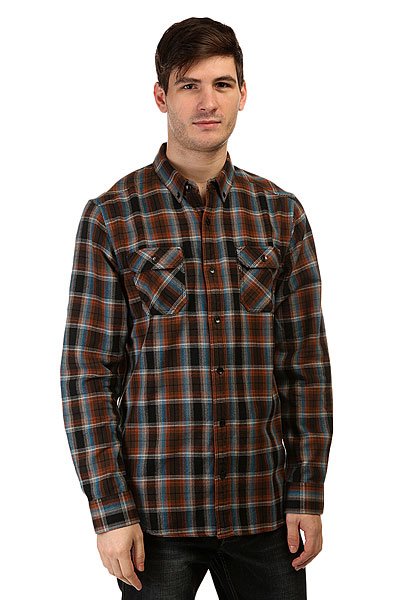 фото Рубашка в клетку Nixon Acre Shirt Walnut