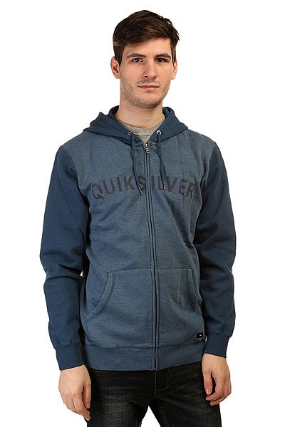 фото Толстовка классическая Quiksilver Ice Route Zip Otlr Dark Denim