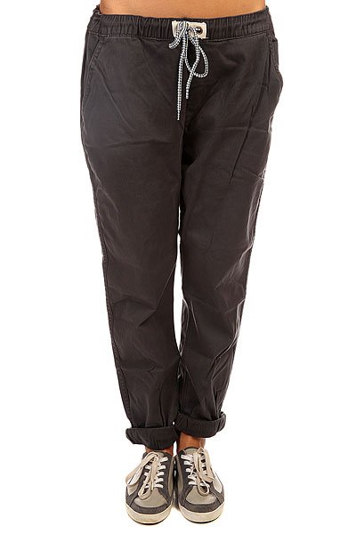 фото Штаны широкие женские Roxy Fonxy Twill J Pant Dark Midnight