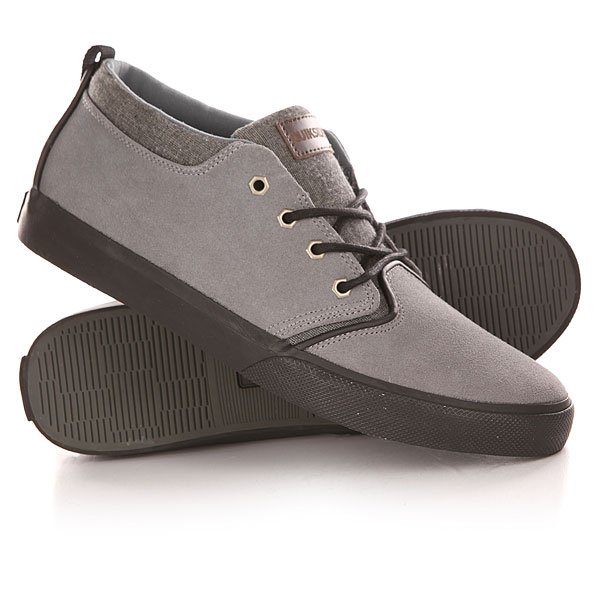 фото Кеды кроссовки высокие Quiksilver Griffin Suede Shoe Grey