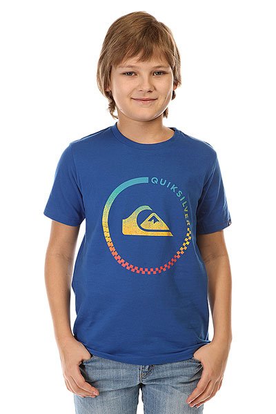 фото Футболка детская Quiksilver Active Check Tees Turkish Sea