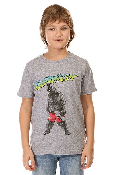 фото Футболка детская Quiksilver Bearwatch Tees Athletic Heather