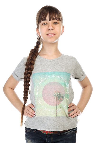 фото Футболка детская Roxy Rollydollypalms Tees Heritage Heather