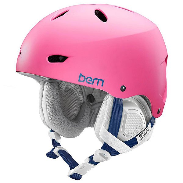фото Шлем для сноуборда женский Bern Snow EPS Brighton Matte Bubblegum Pink/Grey Liner