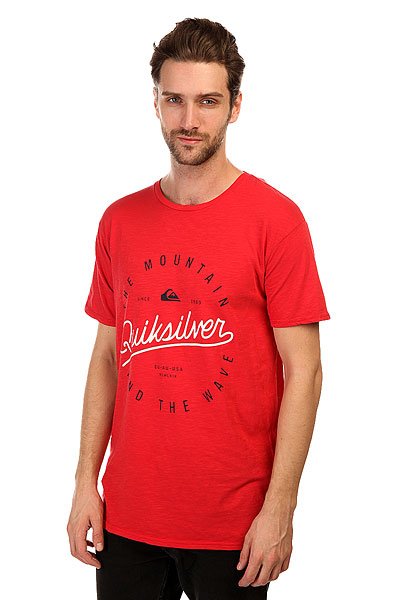 фото Футболка Quiksilver Slub Tee Script American Beauty