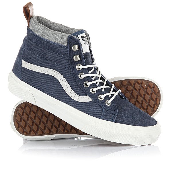 фото Кеды кроссовки высокие Vans Sk8-Hi Mte Denim Sue Indigo