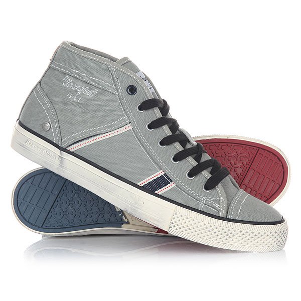 фото Кеды кроссовки высокие Wrangler Starry Mid Canvas Lt Grey