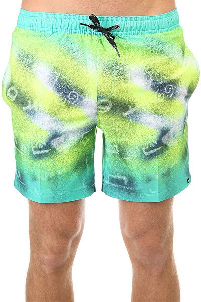 фото Шорты пляжные Quiksilver Glitched 17 Pool Green