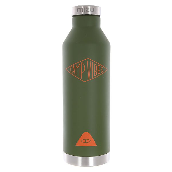 фото Бутылка для воды Mizu Camp Vibes V8 Diamond St Army Green Orange Print