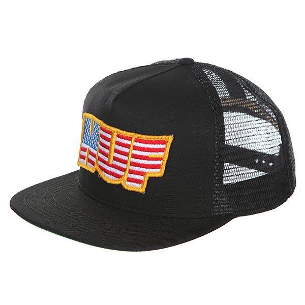 

Бейсболка с сеткой Huf Usa Trucker Black