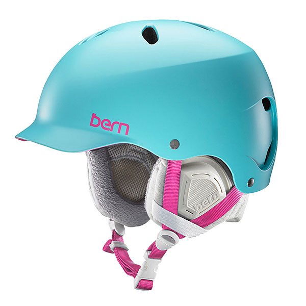 фото Шлем для сноуборда детский Bern Snow Eps Diabla Satin Cyan Blue/White Liner