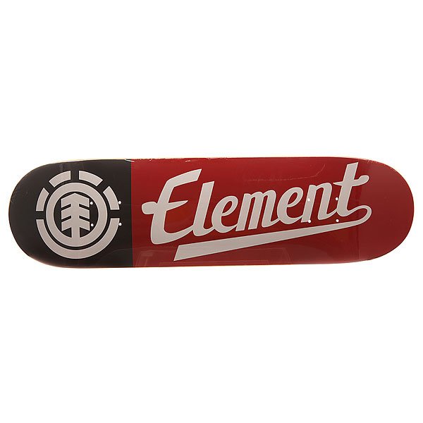 фото Дека для скейтборда для скейтборда Element Script Black/Red/White 31.5 x 8.25 (21 см)
