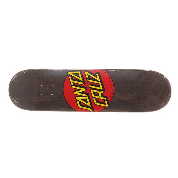 фото Дека для скейтборда для скейтборда Santa Cruz S6 Classic Dot Black 31.8 x 8.25 (21 см)