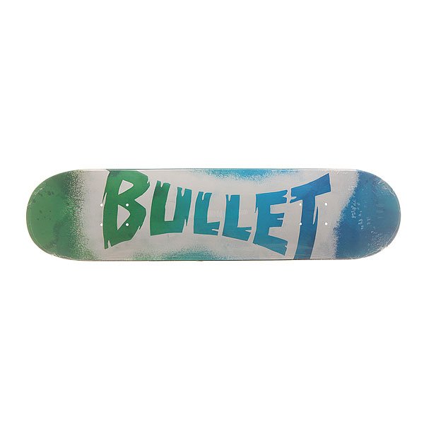 фото Дека для скейтборда для скейтборда Bullet S6 Sprayed Blue 31.7 x 7.8 (19.8 см)