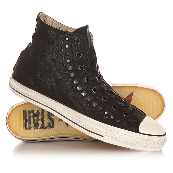 фото Кеды кроссовки высокие Converse Chuck Taylor All Star Studded Black/Gunmetal