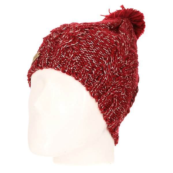 фото Шапка женская Oakley Snow Ridge Pom Beanie Redwood