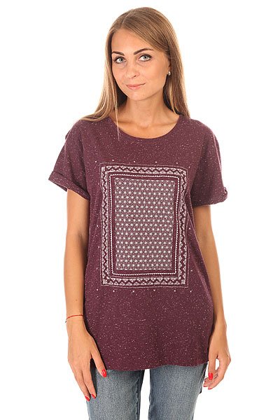 фото Футболка женская Roxy Boyfriendstella J Tees Italian Plum