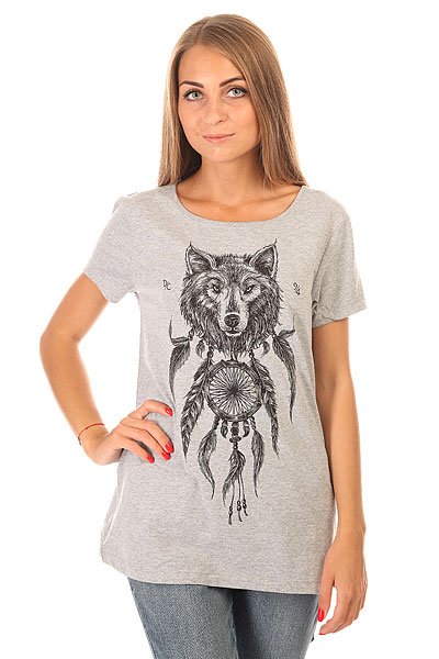 фото Футболка женская Roxy Nite Wolf Heather Grey