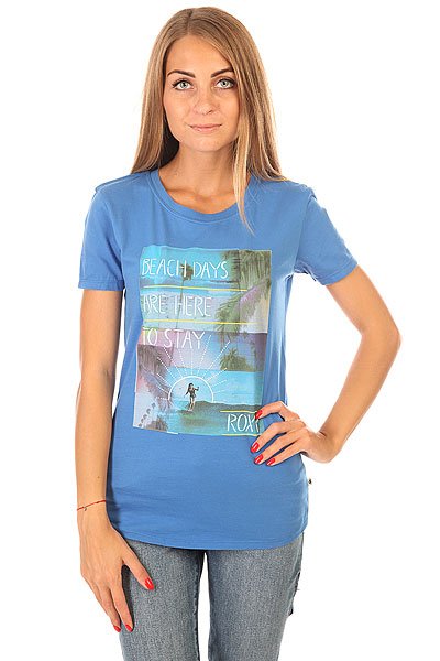 фото Футболка женская Roxy Russiancrew J Tees Palace Blue