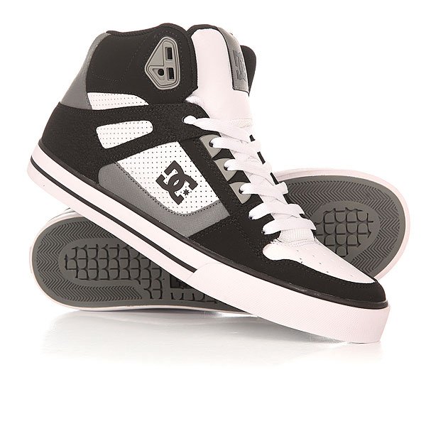 фото Кеды кроссовки высокие DC Spartan High Wc Black/Grey/White