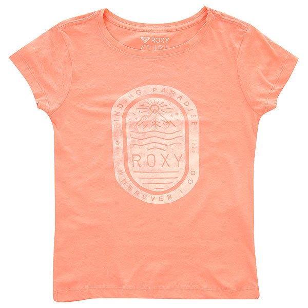 фото Футболка детская Roxy Rg Basic Stamp Peach Amber