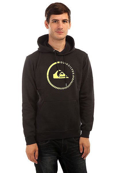 фото Толстовка кенгуру Quiksilver Big Logo Hood Black