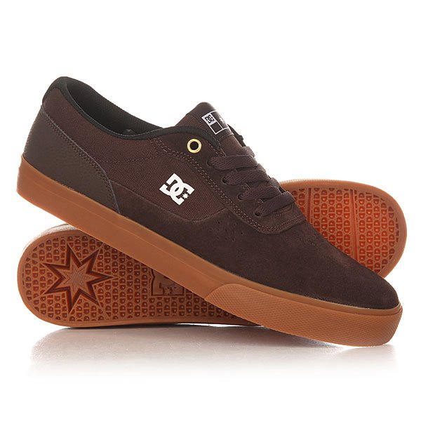 фото Кеды кроссовки низкие DC Switch S Brown/Gum