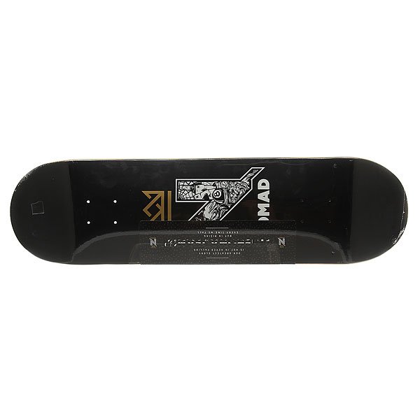 фото Дека для скейтборда для скейтборда Nomad N-Gang Logo Black Deck Black 32.5 x 8.5 (21.6 см)