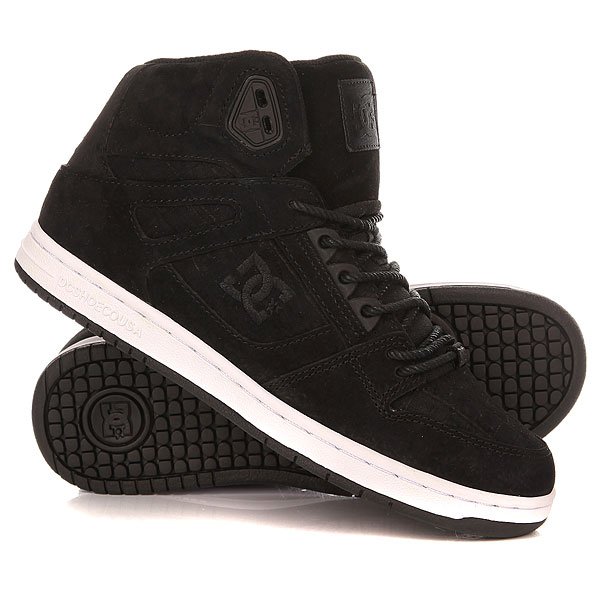 фото Кеды кроссовки высокие женские DC Rebound High Xe Black Smooth