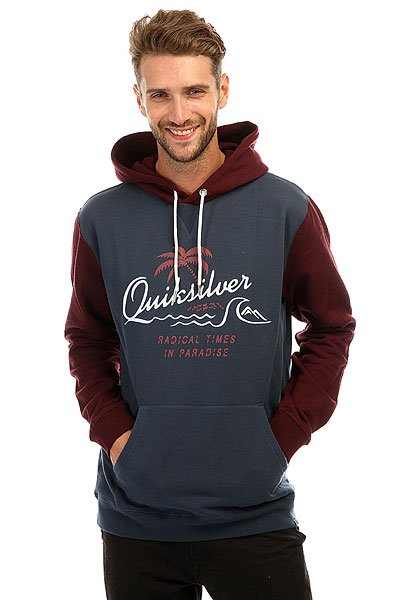 фото Толстовка кенгуру Quiksilver No Longer Hoody Dark Denim