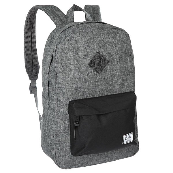 фото Рюкзак городской Herschel Heritage Raven Crosshatch/Black/Black Pebbled Leather