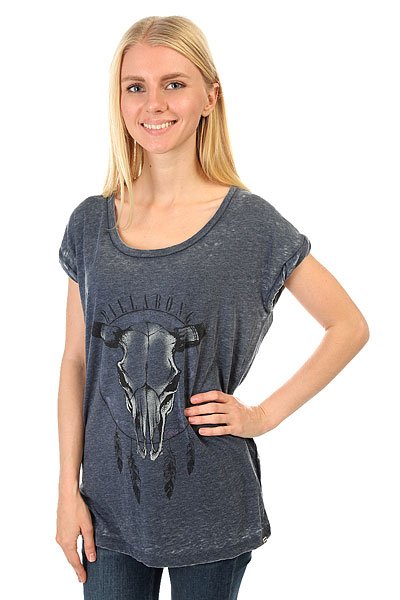 фото Футболка женская Billabong All Night Tee Blue Tide