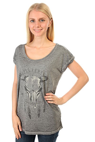 фото Футболка женская Billabong All Night Tee Dark Athl Grey