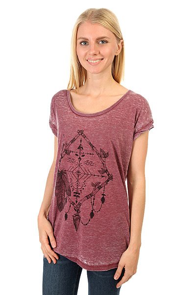 фото Футболка женская Billabong All Night Tee Mystic Maroon