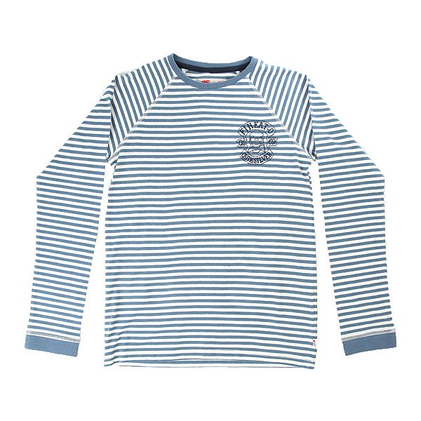 фото Лонгслив детский Quiksilver Fineatstripeyth Captains Blue