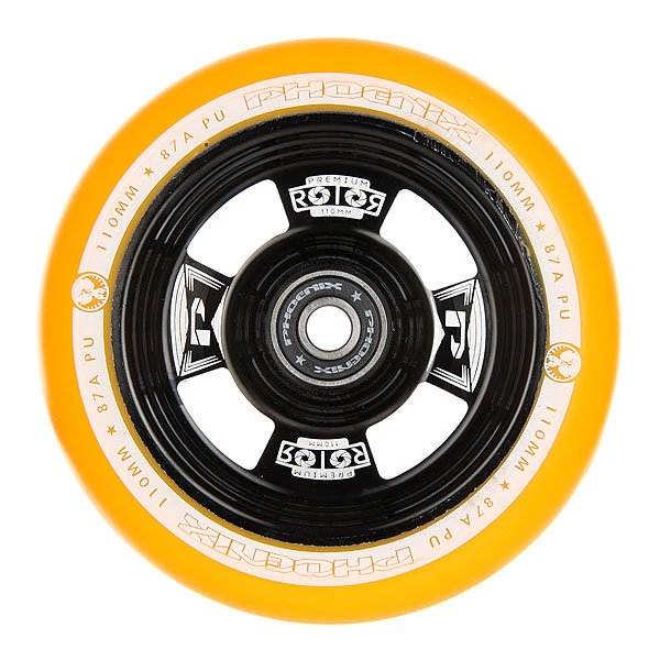 фото Колесо для самоката Phoenix Rotor Core Wheel 110mm With Abec 9 Bearings Gold/Black