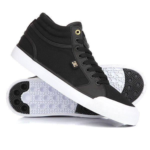 фото Кеды кроссовки высокие DC Evan Smith Hi Black/Gold