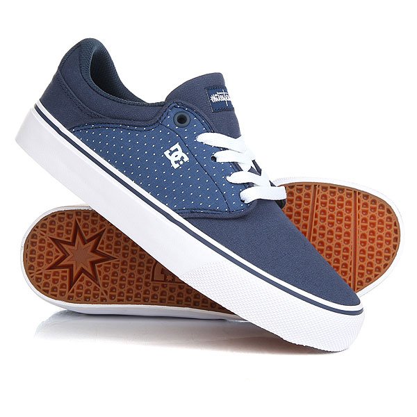 фото Кеды кроссовки низкие женские DC Mikey Taylor Vu Blue/Brown/White