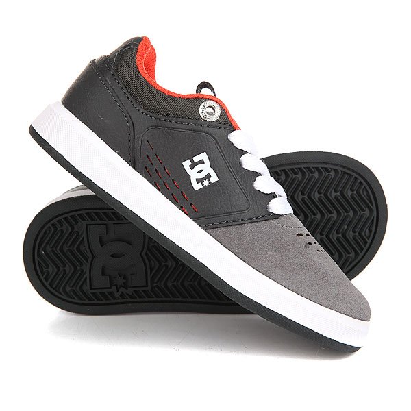 фото Кеды кроссовки низкие детские DC Crisis Grey/Black/Orange