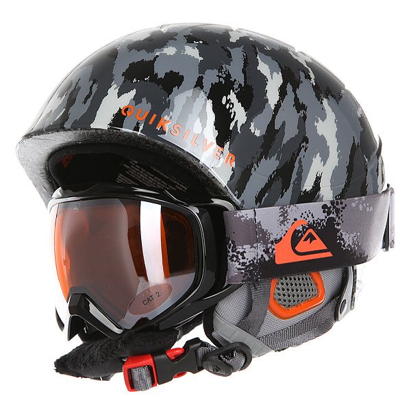 фото Шлем для сноуборда детский Quiksilver Game Pack Waxdotcamo Grey