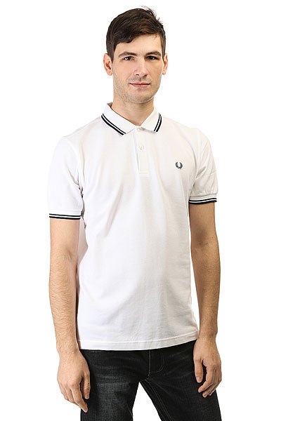 фото Поло Fred Perry Slim Fit Twin Tipped White