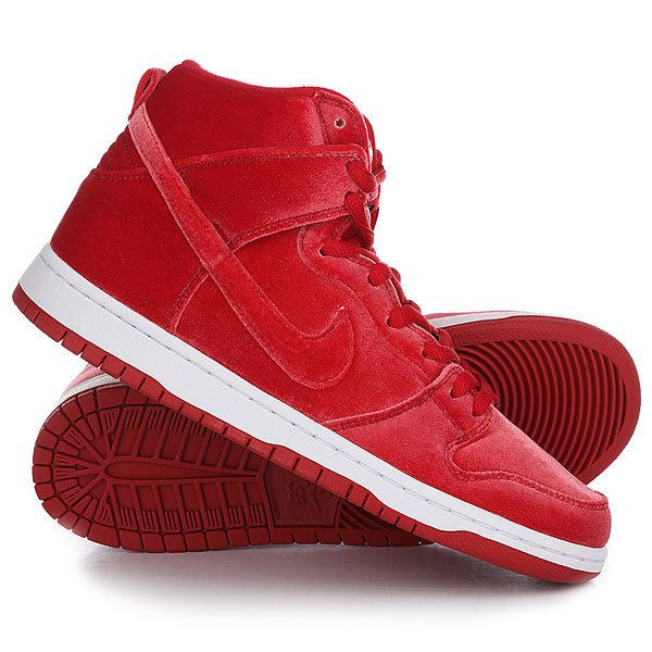 фото Кеды кроссовки высокие Nike Dunk High Premium Sb Gym Red