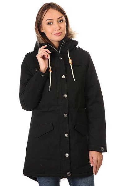 фото Куртка парка женская Запорожец Ladies Long Parka Black