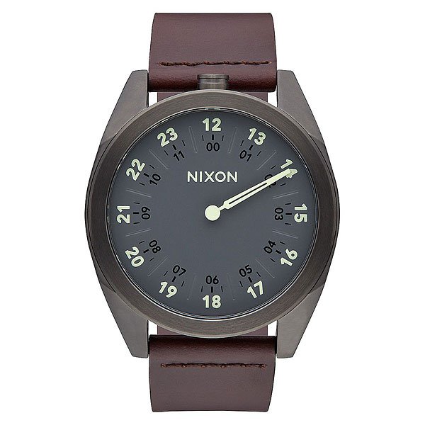 фото Кварцевые часы Nixon Genesis Leather Gunmetal/Brown