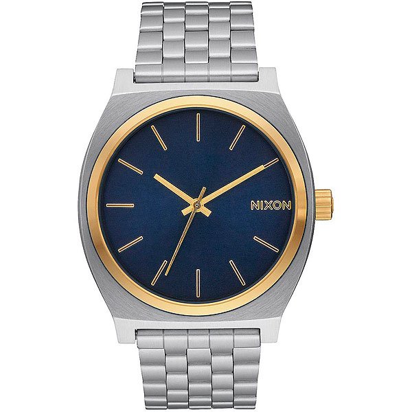 фото Кварцевые часы Nixon Time Teller Gold/Blue Sunray