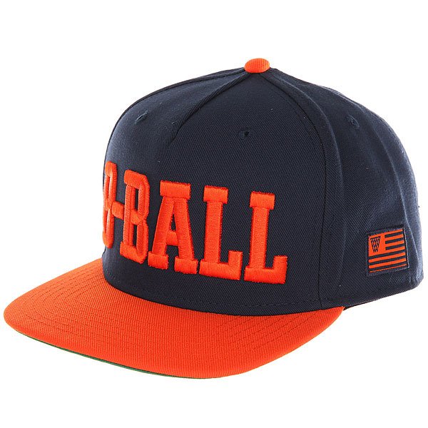 фото Бейсболка с прямым козырьком K1X B Ball Snapback Cap Navy/Flame