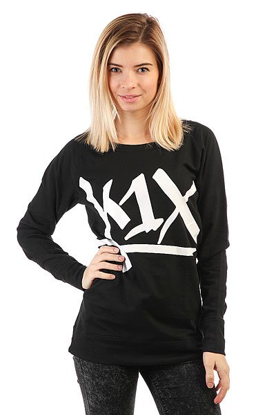 фото Толстовка классическая женская K1X Tag Longsleeve Black/White