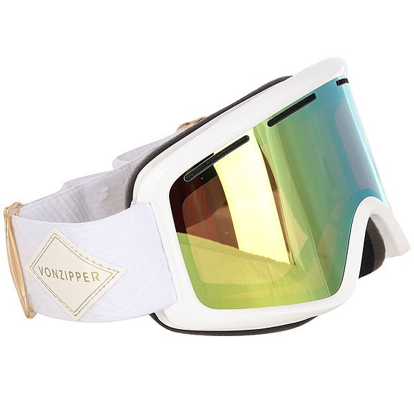 

Маска для сноуборда Von Zipper Beefy White Gloss/Gold Chrome