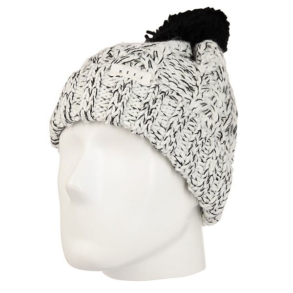 фото Шапка женская Neff Kaycee Beanie Black/White